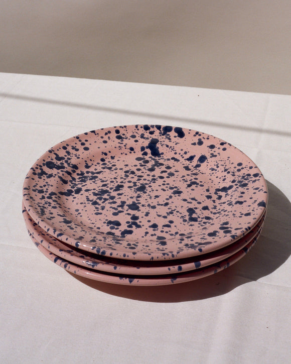 Sharland England plates with splatter design