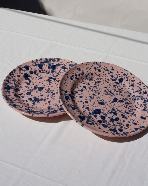 Sharland England plates with splatter design 